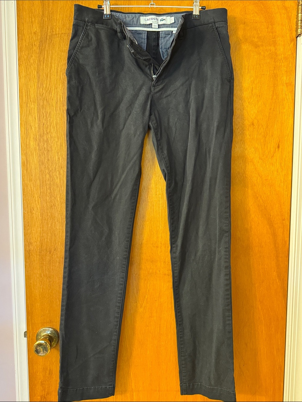 Lacoste Men's Black Chino Trousers 32x34